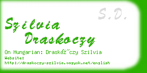 szilvia draskoczy business card